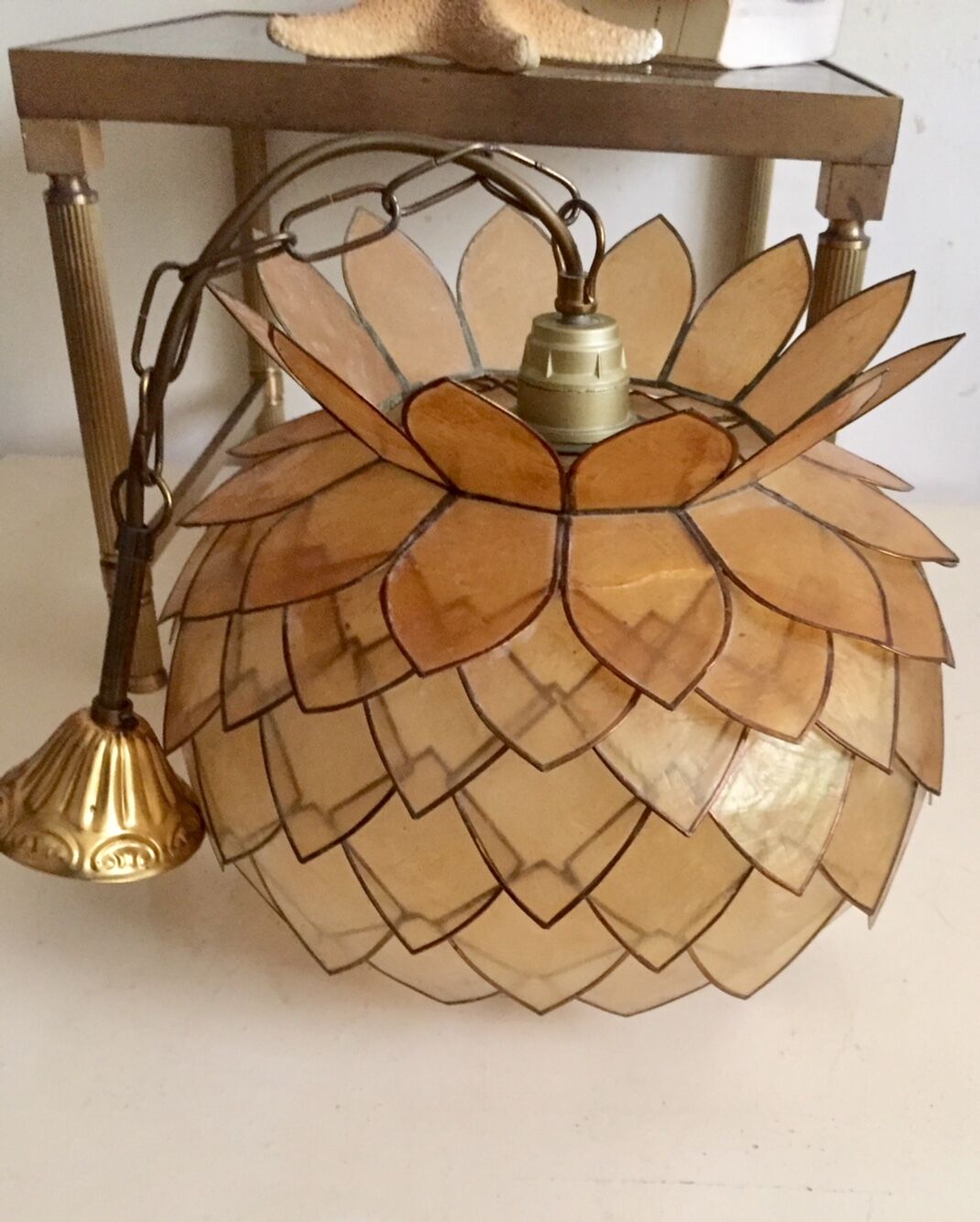 Capiz's mother-of-pearl and brass