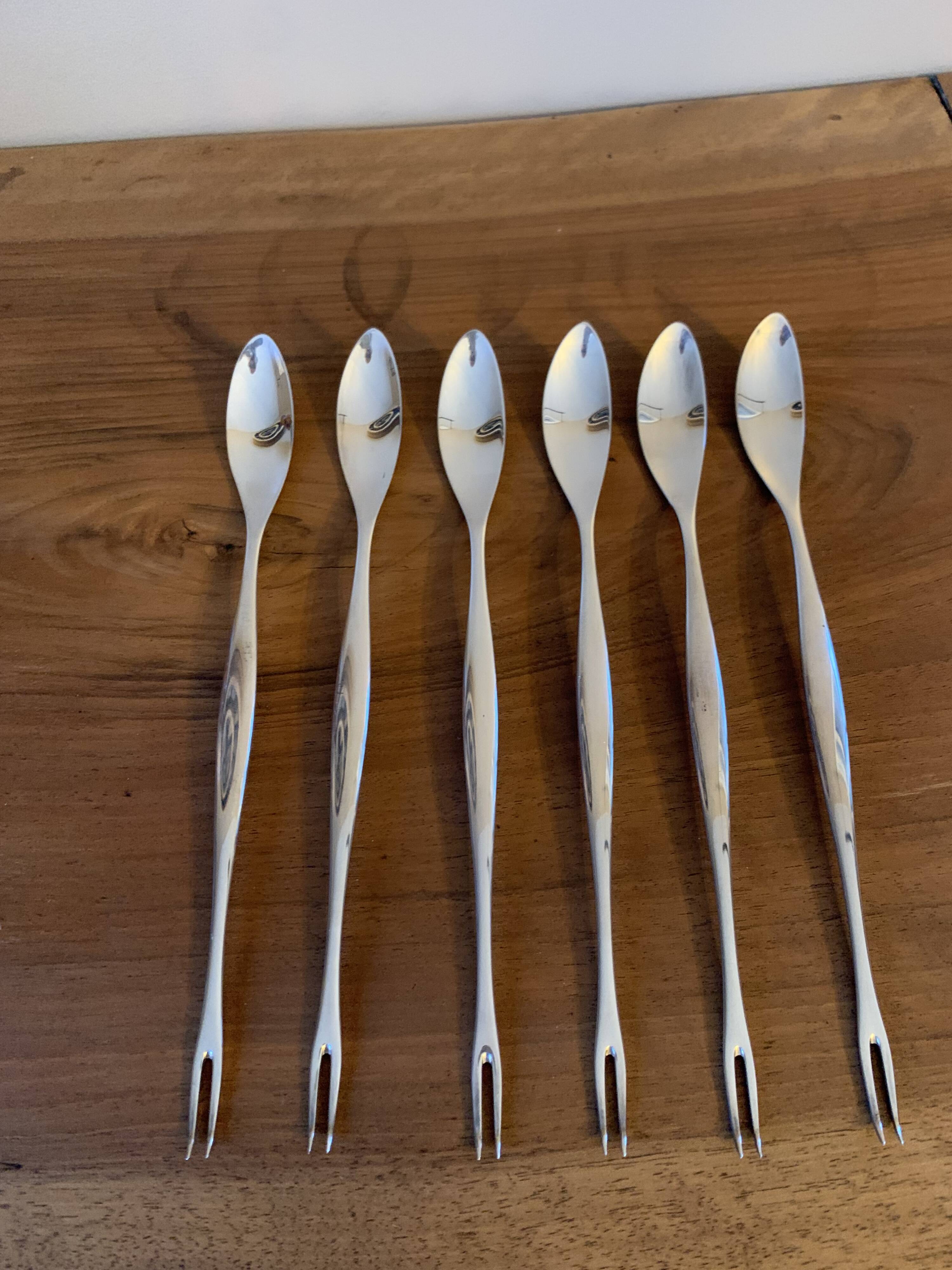 Silver-plated seafood fork WMF