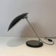 Swivel designer desk lamp in chrome and black lacquered metal