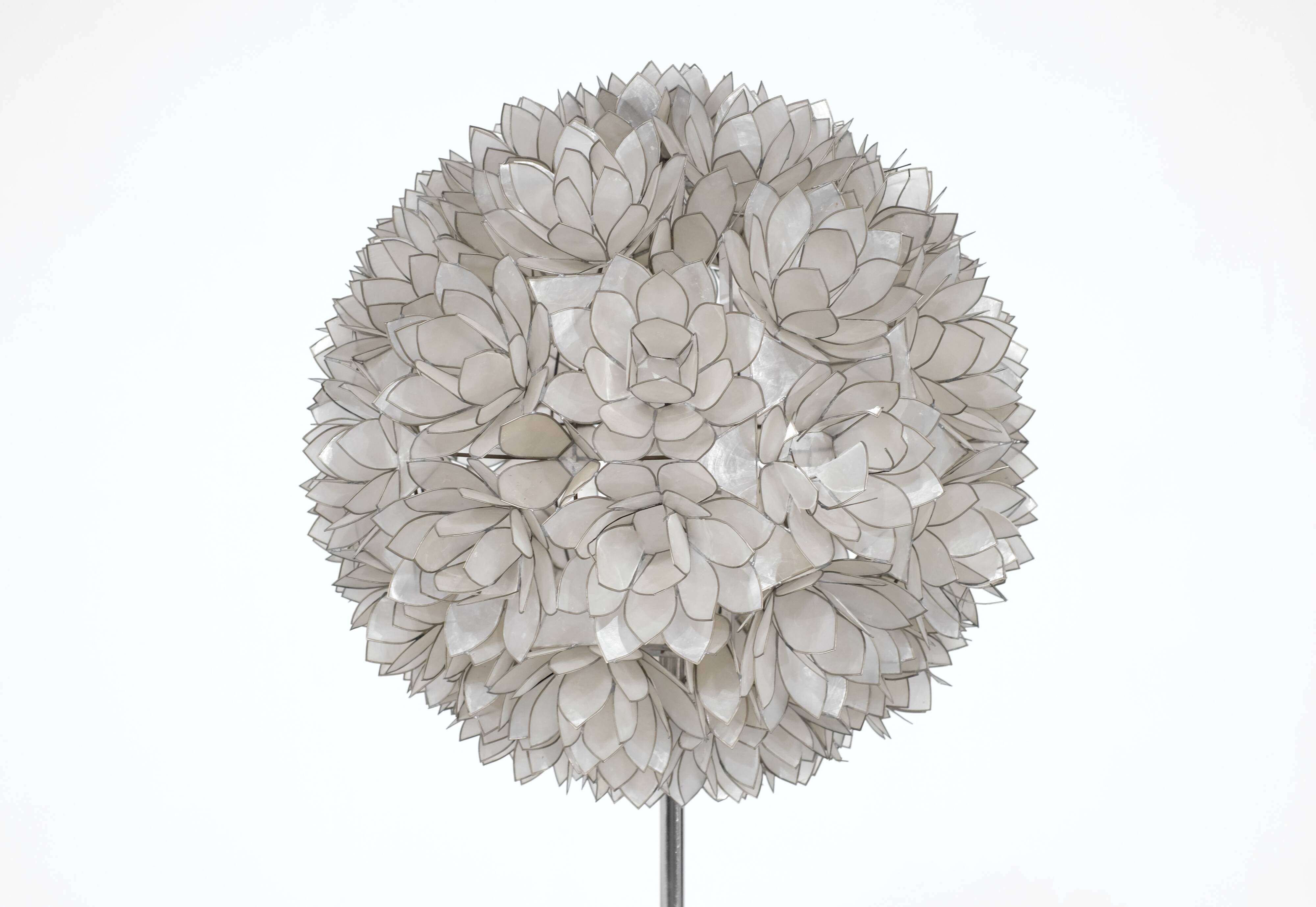 Mother-of-pearl floor lamp by Rausch, Germany, 1960s.