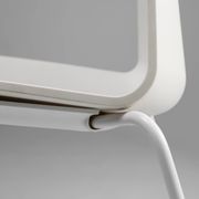 Mid-century white design chair with metal frame and plastic seat, Belgium