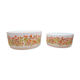 Lot 2 saladiers Arcopal petites fleurs