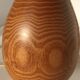 Pied de lampe bois massif creusé 70’s
