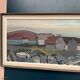 XL Original Swedish Oil on Canvas “Coastal Village” by Bo Sjöberg –Signed