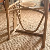 Small oval dining table in rattan "Double Gerbe" – Duo Rivie format