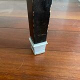 Mahogany round table painted black