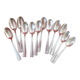 12 dessert spoons in silver metal from the 60s