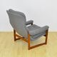 Scandinavian Rosewood Wingback Armchair with Wool Upholstery, 1960