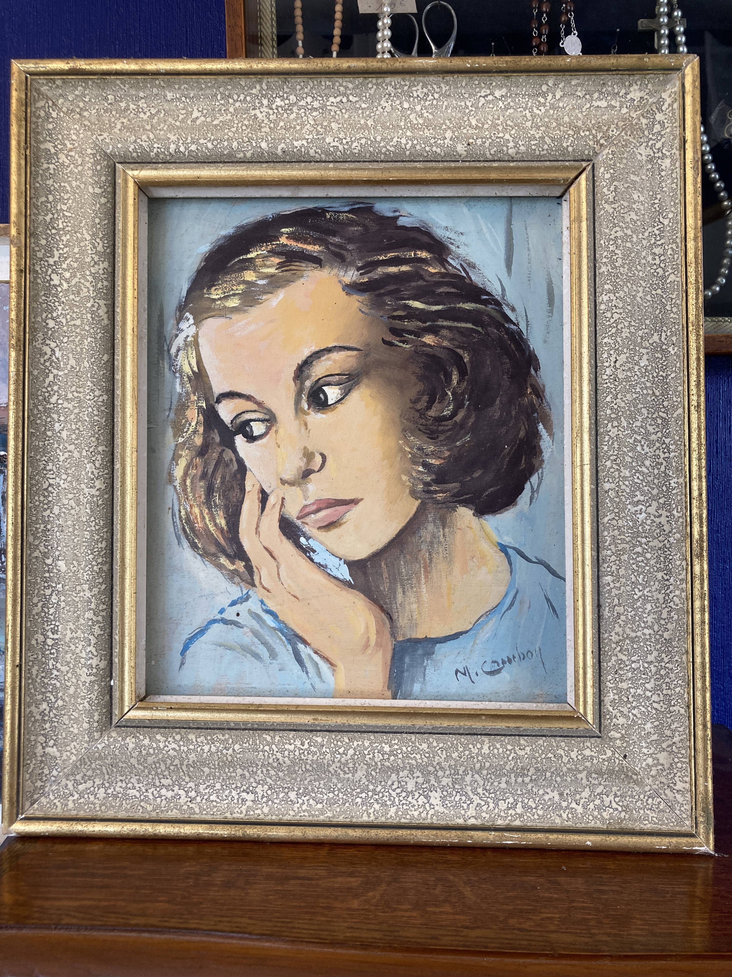 Oil on panel portrait