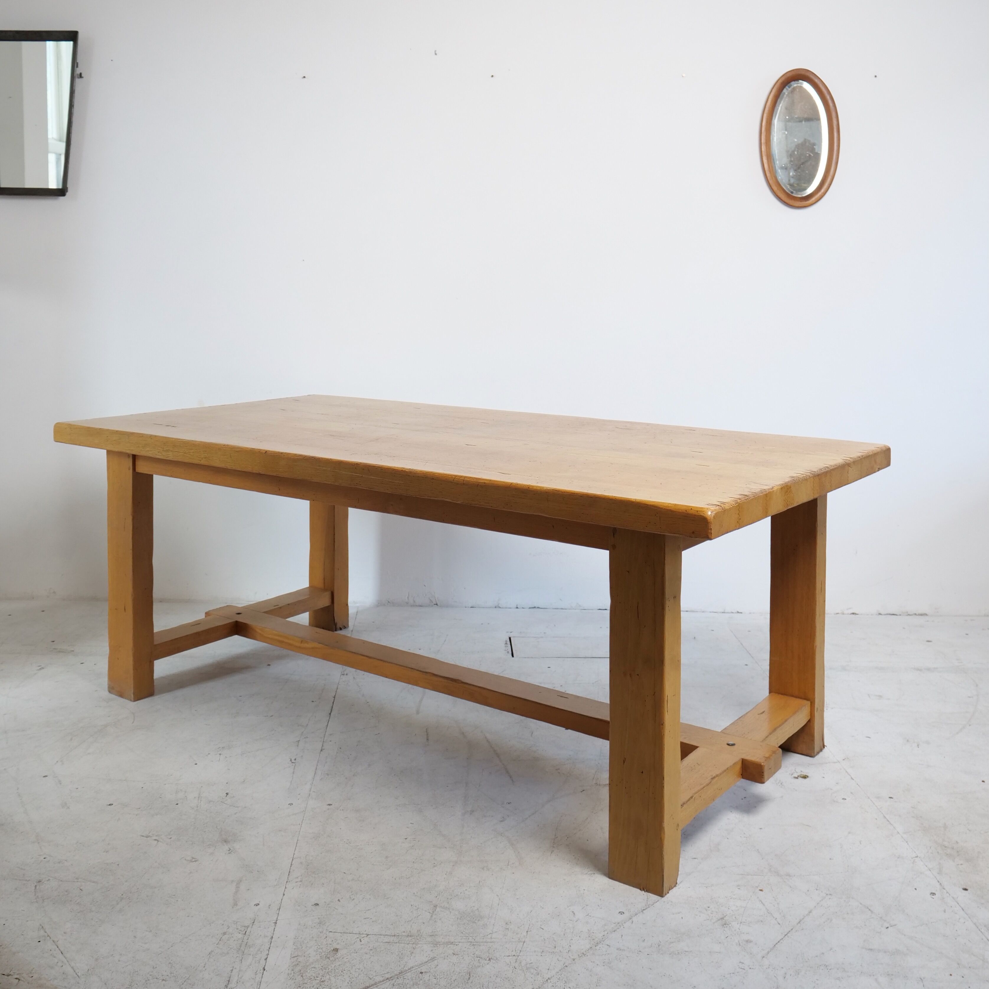 Solid oak farmhouse table