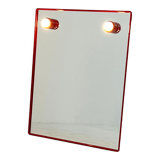 Mirror with red metal bulbs, 1970
