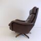 Madsen & Schubell leather armchair with ottoman for Bovenkamp