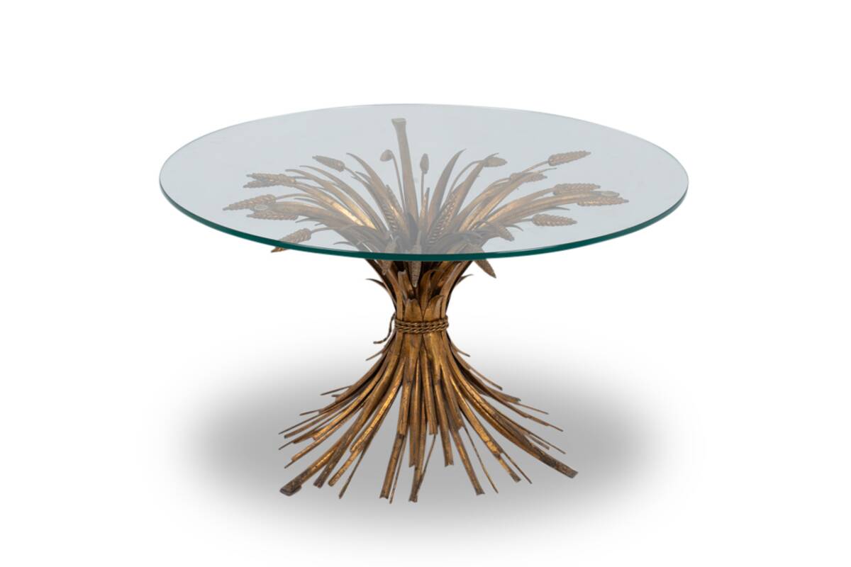 Hans Kogl style Ear of wheat coffee table. 1970s.