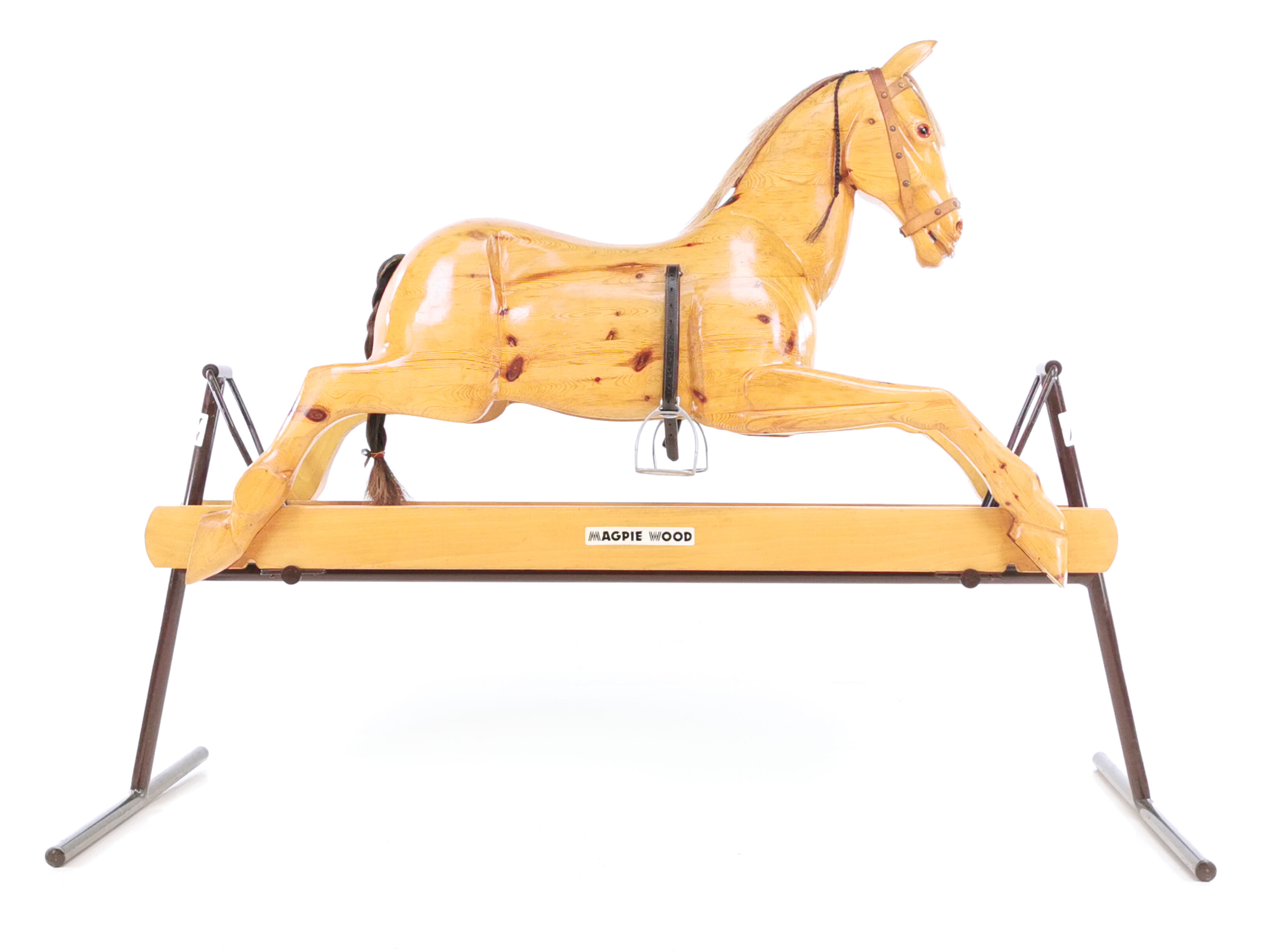 Vintage english handmade childs rocking horse