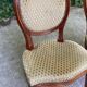 4 chaises Louis XVI médaillon bois massif et velours doré