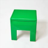 Tabouret coffre Space Age vert Olaf Von Bohr pour Gedy Italie années 60