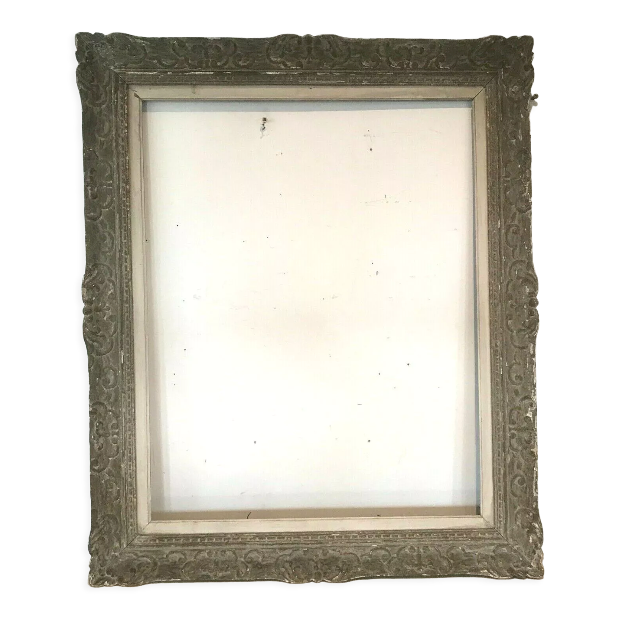 Wooden frame and patinated stucco XX century