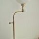 Antique brass and opaline glass lamp – Modernist piece, 1940s