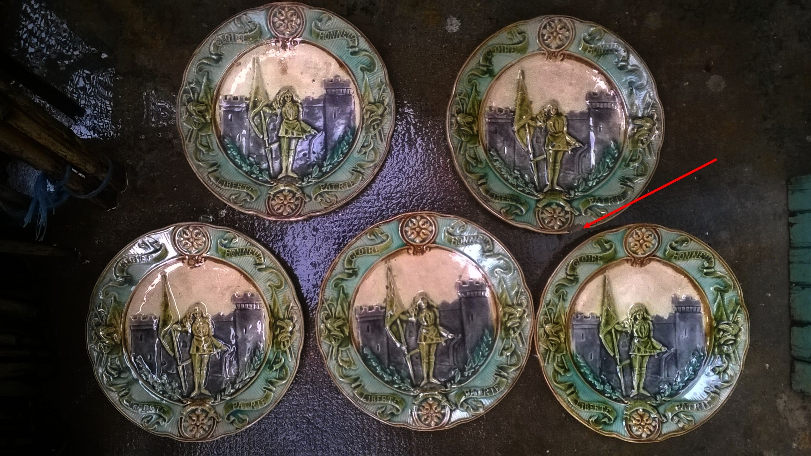 Ancient Joan of Arc Patriotic Plate