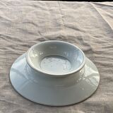 Compotier fruit cup in white art deco porcelain