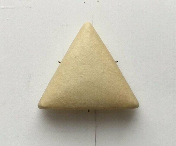 Plafonnier Minimaliste Triangulaire en Fibre de Verre du Milieu du Siècle, années 1960