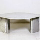 Italian teardrop marble coffee table, 1980s, made by