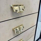 Italian 1940s Art Deco Sideboard in Macassar, Parchment, Attr. Osvaldo Bors