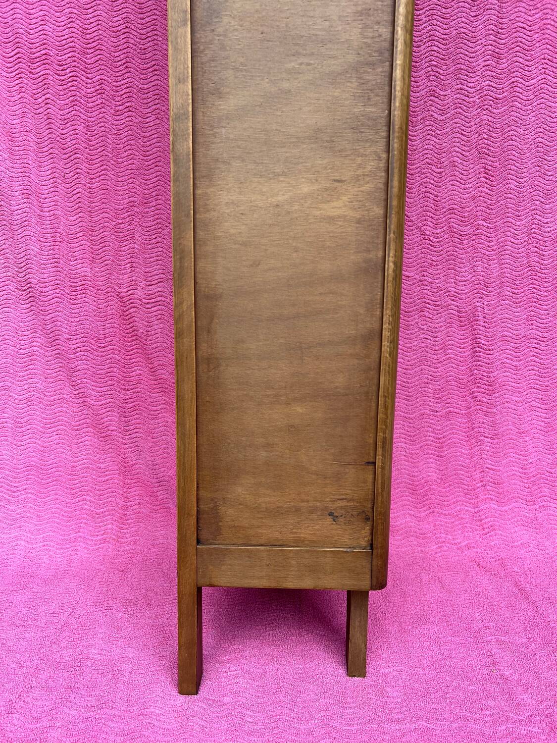 High wooden shelf with compass base vintage 1950