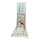 Handmade Berber Bohemian Wool Runner Rug