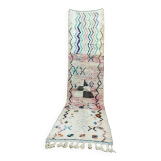 Tapis couloir berbère bohemian en laine fait main