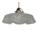 French Vintage 1930s White Frilled Clichy Glass Lampshade Ceiling Light