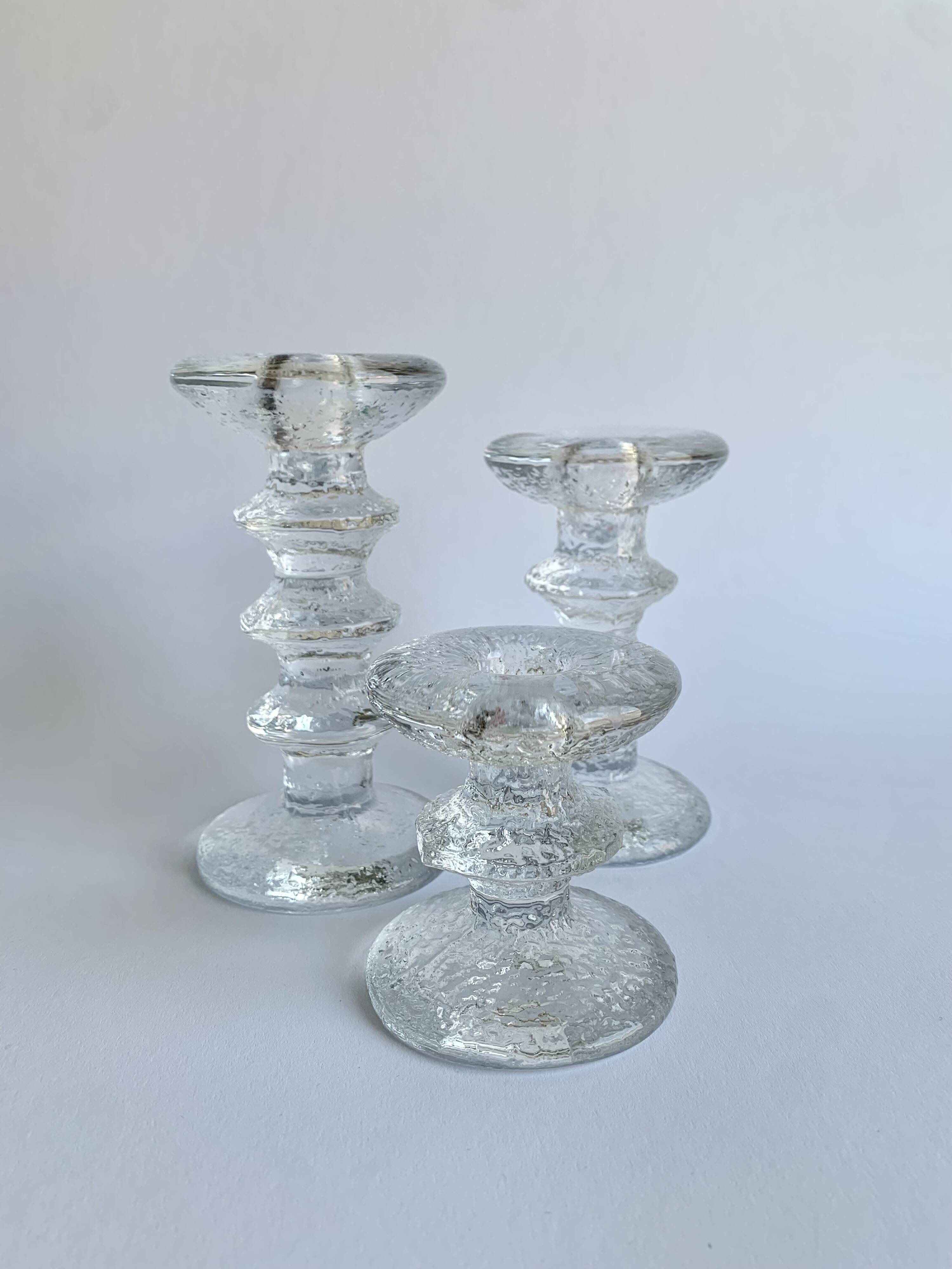 Set of 3 Festivo Glass Candle Holders – Iittala Finland