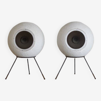 Set of 2 AS40 Bicone Supravox T215s Speakers by Joseph Léon for Elipson - 1960s