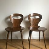 Pair of bistro chairs "rustic" model of baumann called "ant"