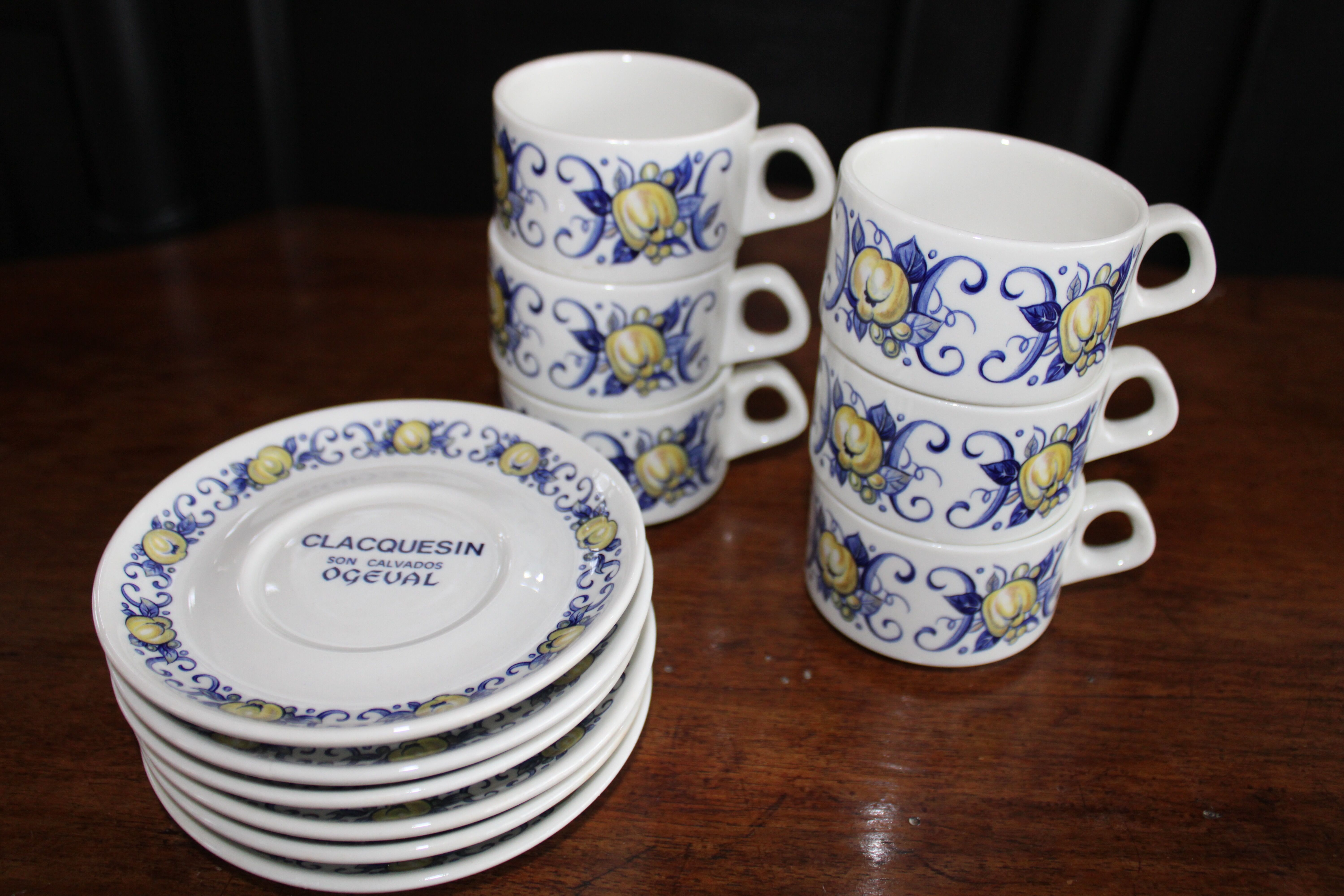 Villeroy and Boch Cadiz Clacquesin porcelain espresso cups