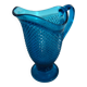 Vintage cut glass blue pitcher