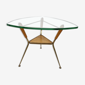 Table basse à trépied italienne du milieu du siècle, années 1950