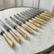 Set of 12 horn knives 50s