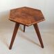 Octagonal tripod side table 1960s Height 39 cm