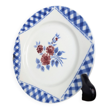 Assiette à dessert en faïence K&G Lunéville modèle Henri