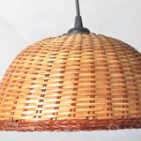 Woven rattan pendant light
