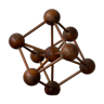 Mid-Century Wooden Atomium Decorative Geometric Model