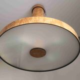 Hanging chandelier, birch root veneer
