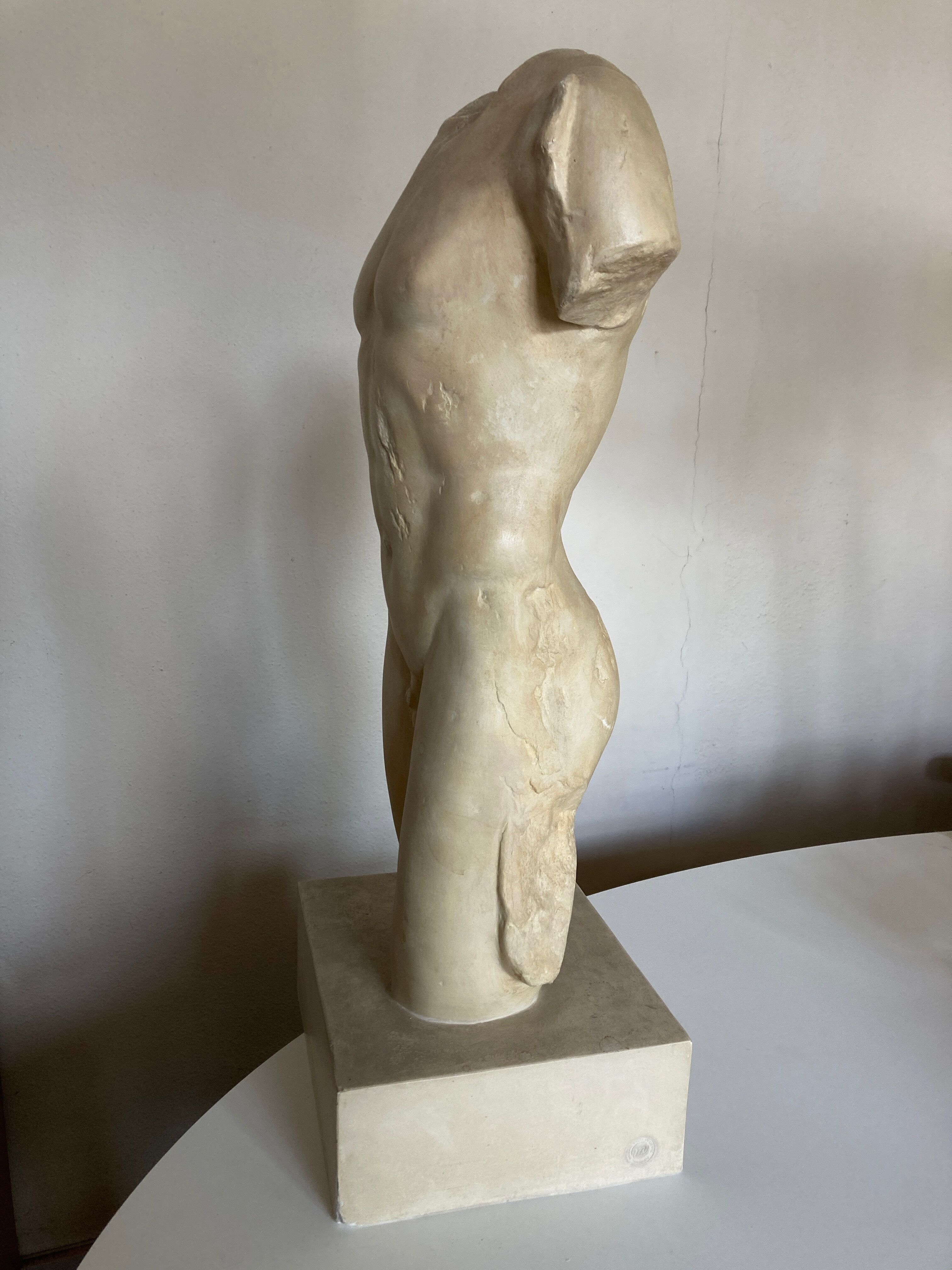 Buste d'Héraclès nu en plâtre XXXL Le Louvre