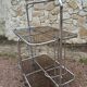 Vintage iron and smoked glass serving trolley
