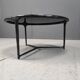 Vintage sculpted steel brutalist coffee table, 1970s