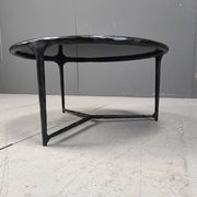 Table basse brutaliste en acier sculpté, années 1970