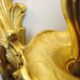 Pair of Lucien Gau bronze wall lamps with three arms Rockery style