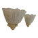 Pair of vintage pressed molded wall sconces, Murano glass, Italy, 1980