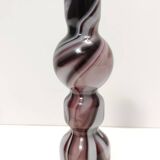 Purple and White Murano Glass Vase “Wave” by Carlo Moretti, Italy